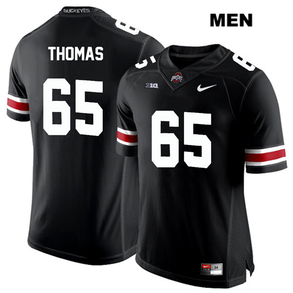Ohio State Buckeyes Men's Phillip Thomas #65 White Number Black Authentic Nike College NCAA Stitched Football Jersey SV19C27PC